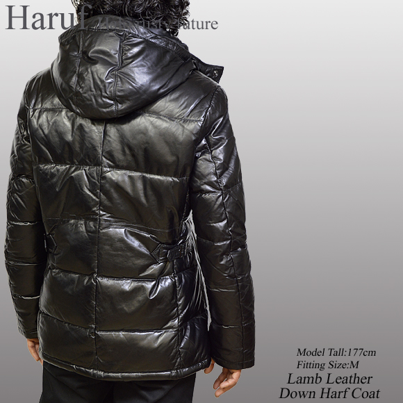 ランキング上位のプレゼント hakusiki様専用【ハルフ　HARUF】Lサイズ　レザー　ダウンジャケット レザージャケット
