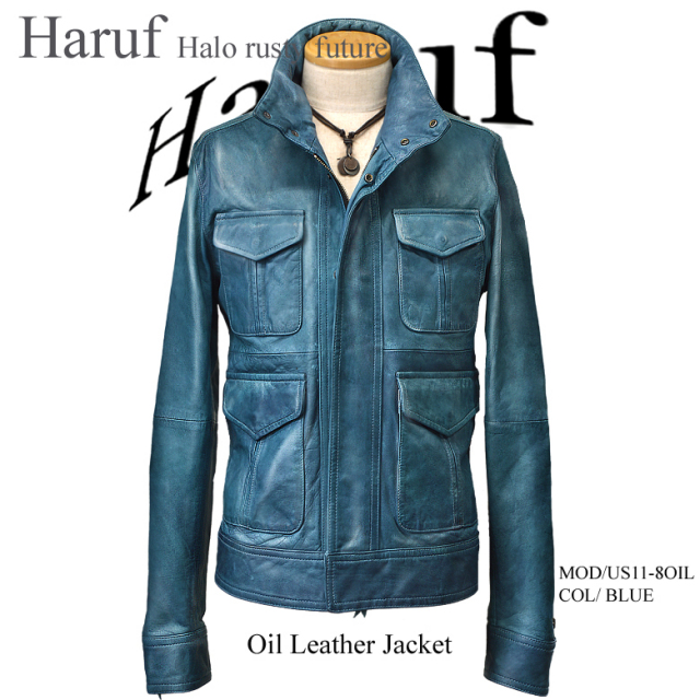 ミリタリージャケット 本革 us118oilbluhn