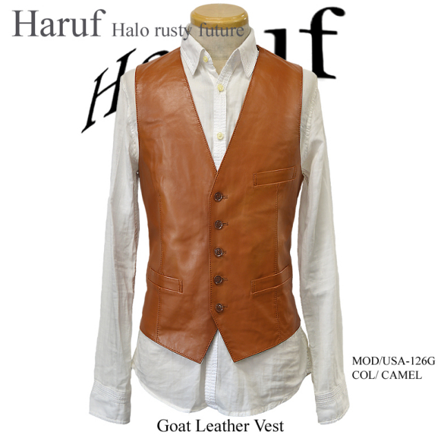 レザーベスト メンズ vest-usa126gcamh