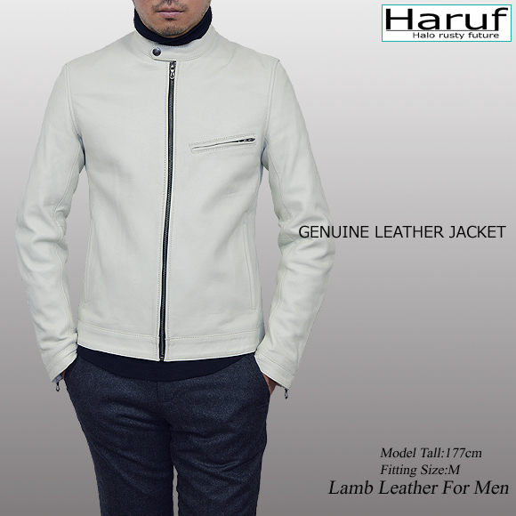 本革 ライダースジャケット ホワイト 白 メンズ RS2IVO