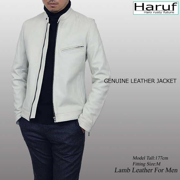 本革 ライダースジャケット ホワイト 白 メンズ RS2IVO