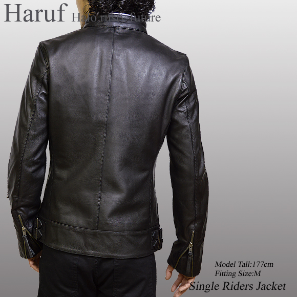 ✨美品✨ haruf シングルライダースジャケット 本革 ブラック メンズ M